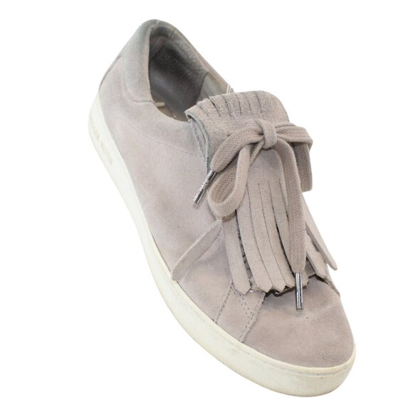 Michael Kors Shoes - Michael Kors Keaton Kiltie Size 7.5M Beige Leather Suede Lace Up Sneakers Shoes